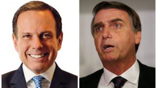 Cotados para 2018, Doria e Bolsonaro dividem palanque em evento militar