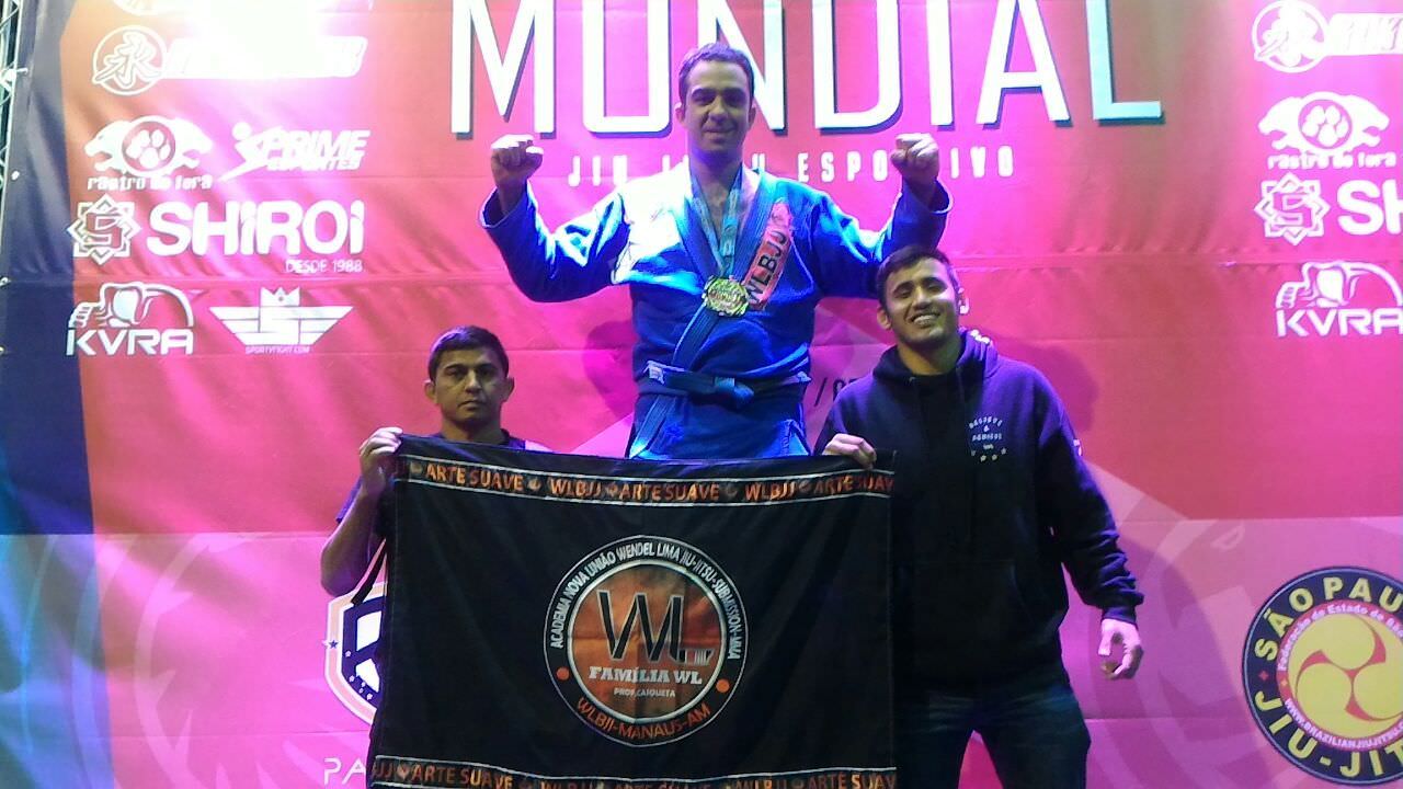 Atleta da Nova União do AM, Vladimir Nunes é ouro no Mundial de Jiu-Jítsu Esportivo