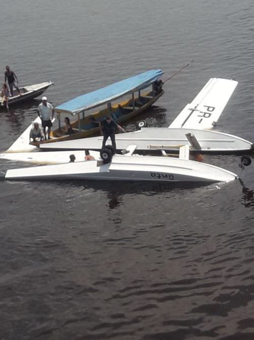 Avião que caiu no Rio Negro pertencia ao Greenpeace