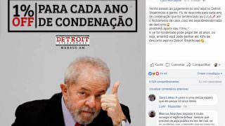 Restaurante que fez promoção com julgamento de Lula deve R$ 543 mil, diz site
