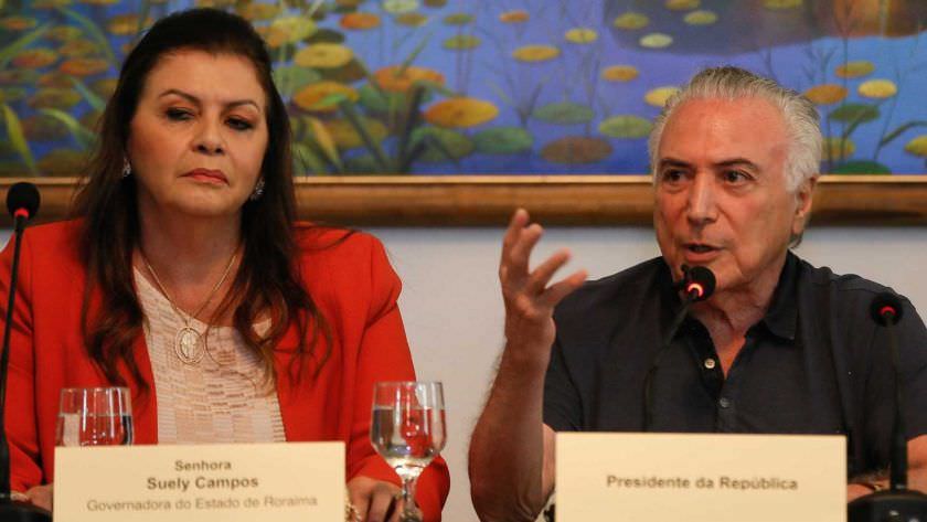 Temer diz que RR terá recursos para crise dos venezuelanos