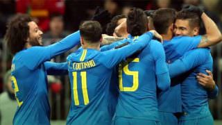 Em teste de nova formação, Brasil faz 3 a 0 na Rússia