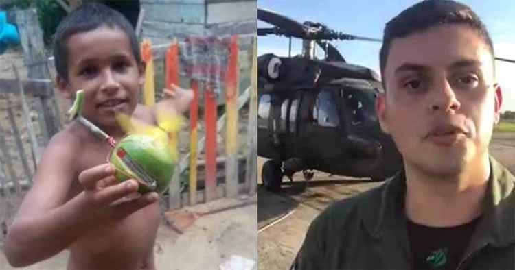 Mecânico de helicóptero de Manaus grava mensagem para garoto do AC