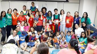 Crianças em tratamento contra o câncer têm dia de atividades recreativas
