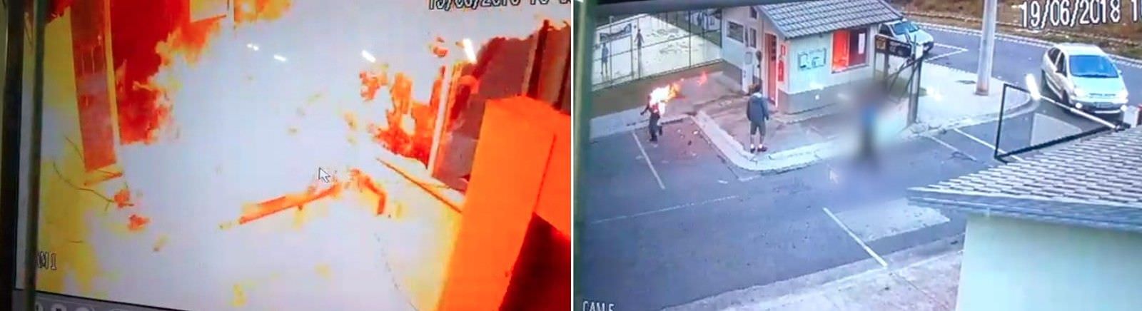 Porteiro incendiado correu até em casa e mãe o abraçou na tentativa de apagar o fogo