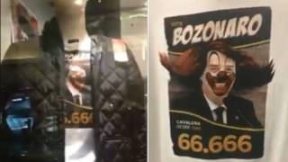 Empresa vende camiseta que compara Bolsonaro ao Bozo por R$ 160
