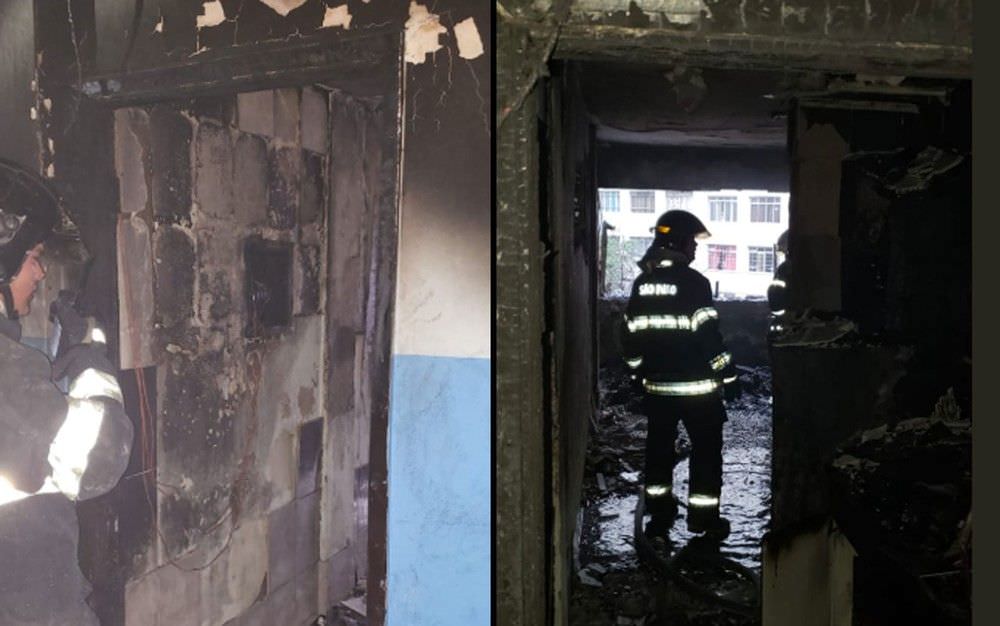Com filho no colo, pai pula de apartamento após imóvel pegar fogo
