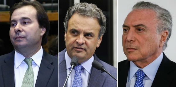 Maia, Temer e Aécio discutem candidatura tucana à Presidência