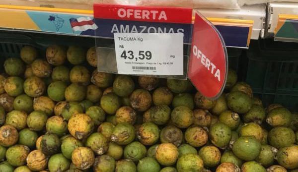 Supermercado vende tucumã a R$ 43,59, o quilo, e revolta clientes