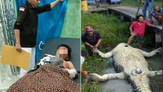 Mãe mergulha cerca de 15 metros em rio cheio de crocodilos para salvar filho