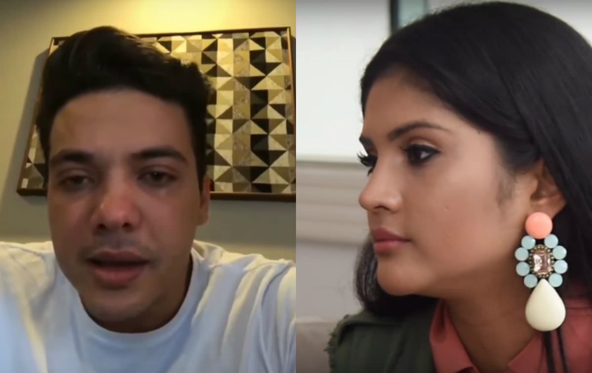 Chorando, Wesley Safadão fala sobre polêmica envolvendo pensão do filho