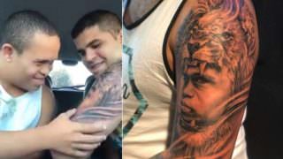 VÍDEO: Jovem tatua rosto do irmão que tem Síndrome de Down e emociona web