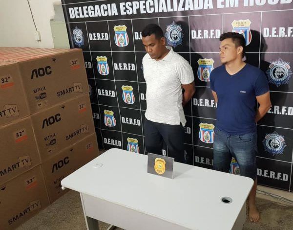 Em Manaus, dupla é presa após furtar mais de 100 televisores de empresa