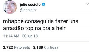 Júlio Cocielo pede desculpa em vídeo após comentário racista sobre Mbappe
