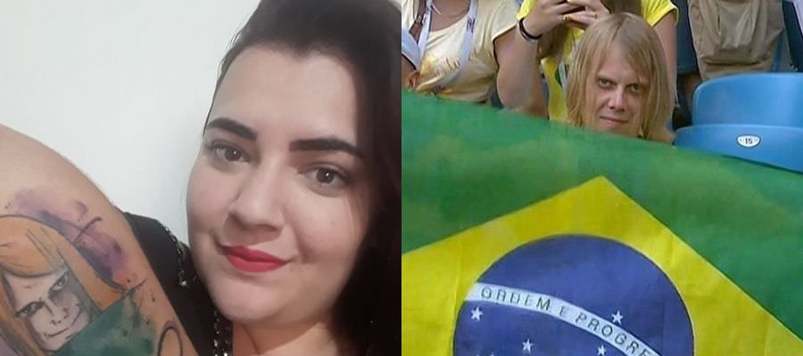 Mulher faz tatuagem  em homenagem ao torcedor 'psicopata do hexa'