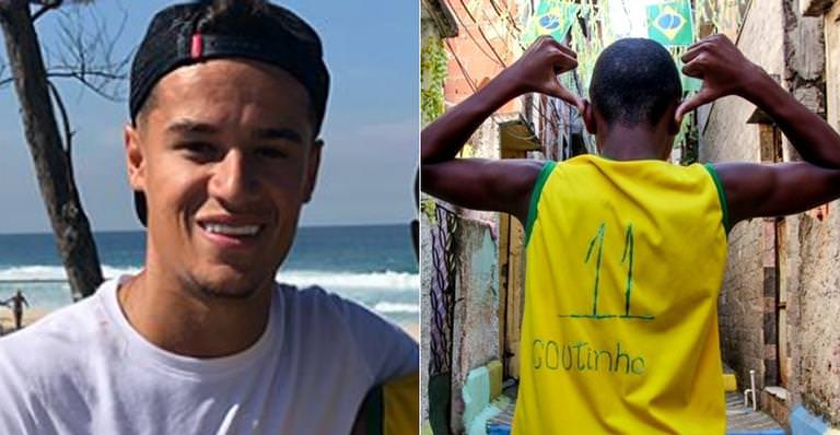 Philippe Coutinho encontra Wallace, menino que emocionou o Brasil