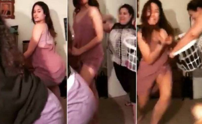 Mãe surra filhas após flagrar as duas dançando sensualmente; veja vídeo
