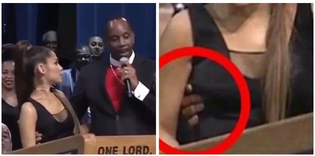 Ariana Grande é assediada por pastor em velório de Aretha Franklin; veja vídeo