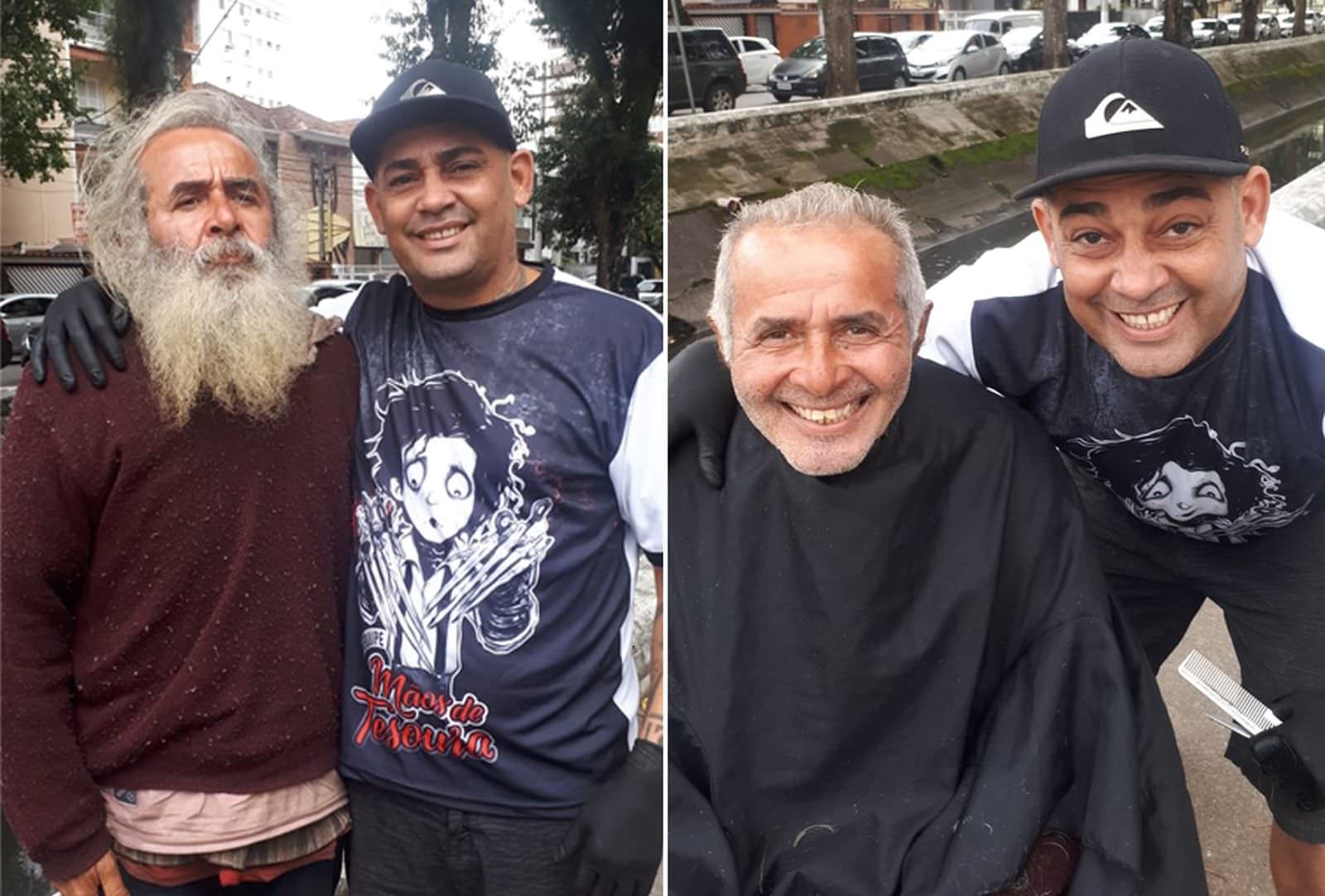 Morador de rua faz sucesso após passar por 'dia de beleza' e ficar irreconhecível