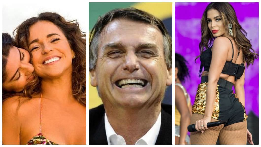 Anitta aceita desafio anti-Bolsonaro de Daniela Mercury