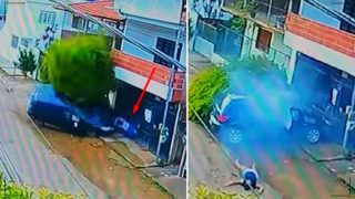 Menina de 13 anos atropela e “esmaga” ciclista na parede que ainda sai andando; veja vídeo