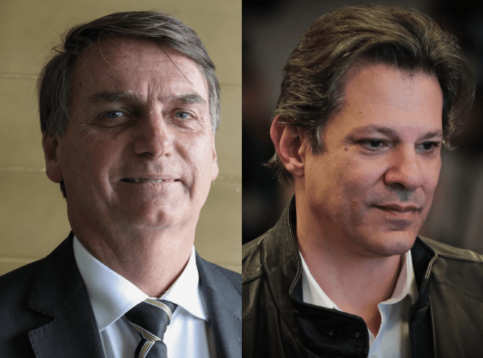 Bolsonaro estaciona em 33% e Haddad vai a 23%, diz pesquisa