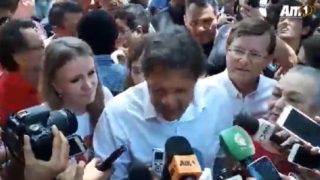 Candidato à presidência Fernando Haddad faz ato político no Centro de Manaus