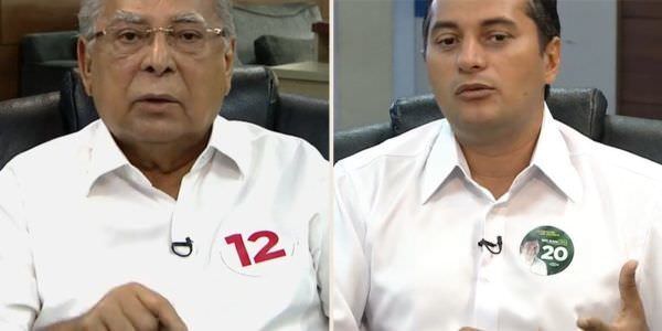 Em debate, Amazonino diz que Wilson é 'ficha branca' e não ficha limpa
