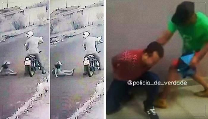 Padrasto que chutou enteado se entrega à polícia após ser espancado por populares