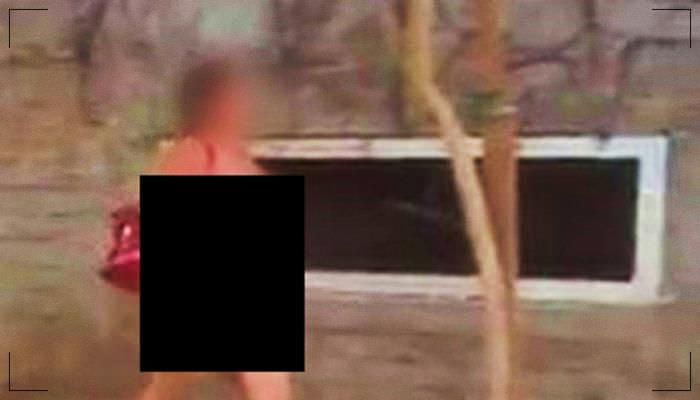 Mulher é flagrada caminhando nua pela rua em plena luz do dia