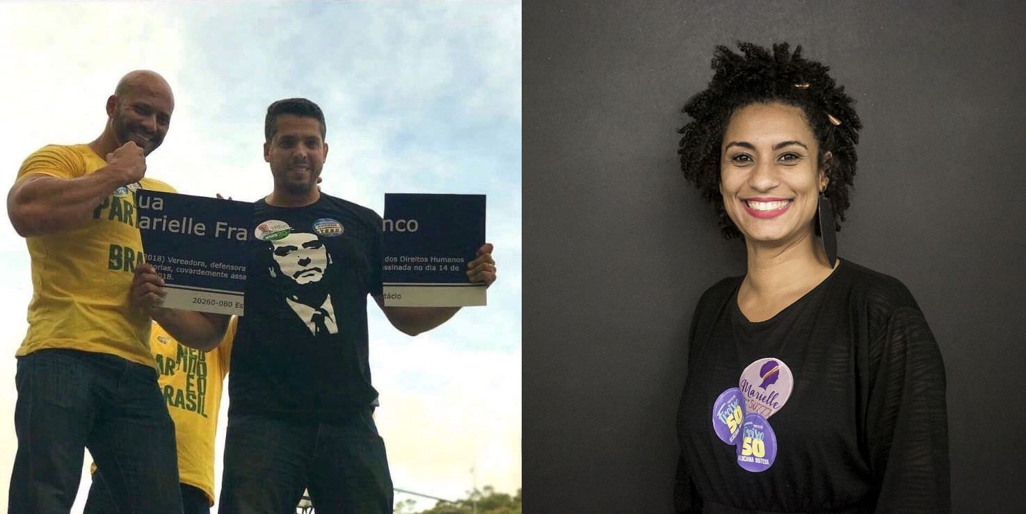 Aliados de Bolsonaro arrancam placa em homenagem a Marielle Franco; veja vídeo