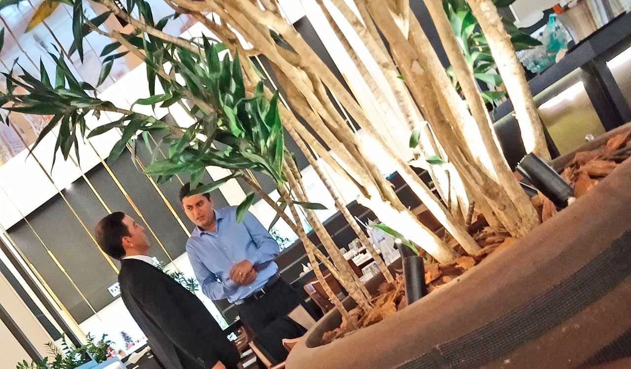 Wilson Lima e Dissica Calderaro se encontraram em São Paulo.