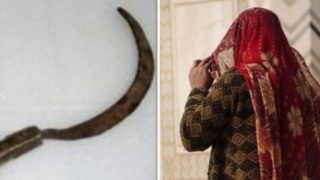 Mulher corta o pênis do namorado com foice e foge levando o órgão na mão