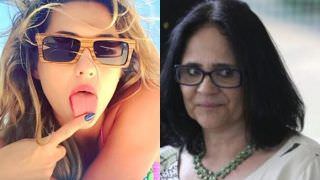 Lívia Andrade posa nua e provoca ministra Damares: 'Se quiser, não visto nada'