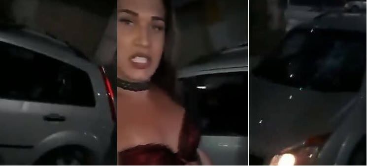 Travestis quebram carro e batem em homem que estava espancando namorada; veja vídeo