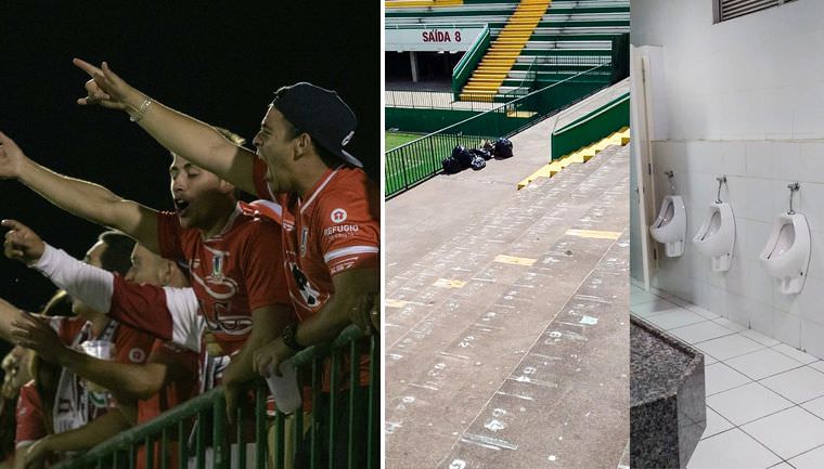 Torcida chilena limpa arquibancadas e banheiros em estádio brasileiro