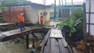 Forte temporal causa alagações e desabamentos em Manaus