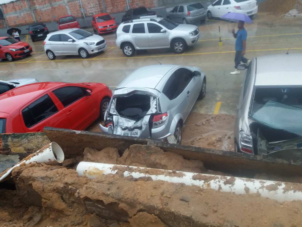 Forte chuva desta sexta-feira causa desabamentos e alagações