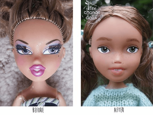 Artista recicla bonecas e transforma em versões infantis; confira