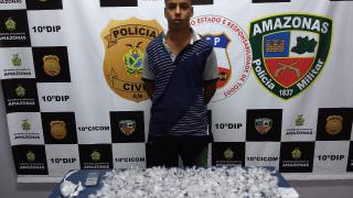 Jovem é preso por tráfico de drogas na Zona Centro-Oeste de Manaus