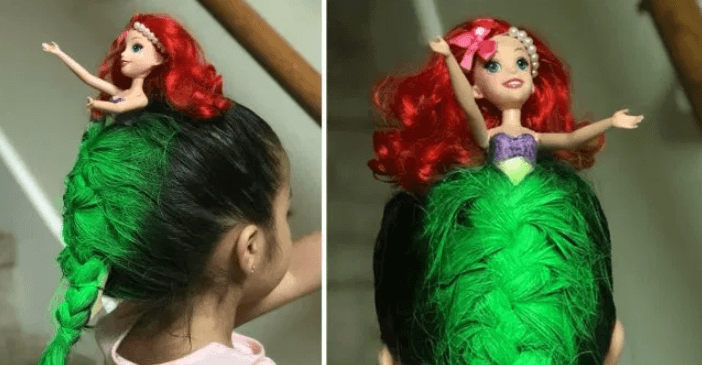 Mãe cria obra de arte na cabeça da filha de 4 anos; Veja fotos