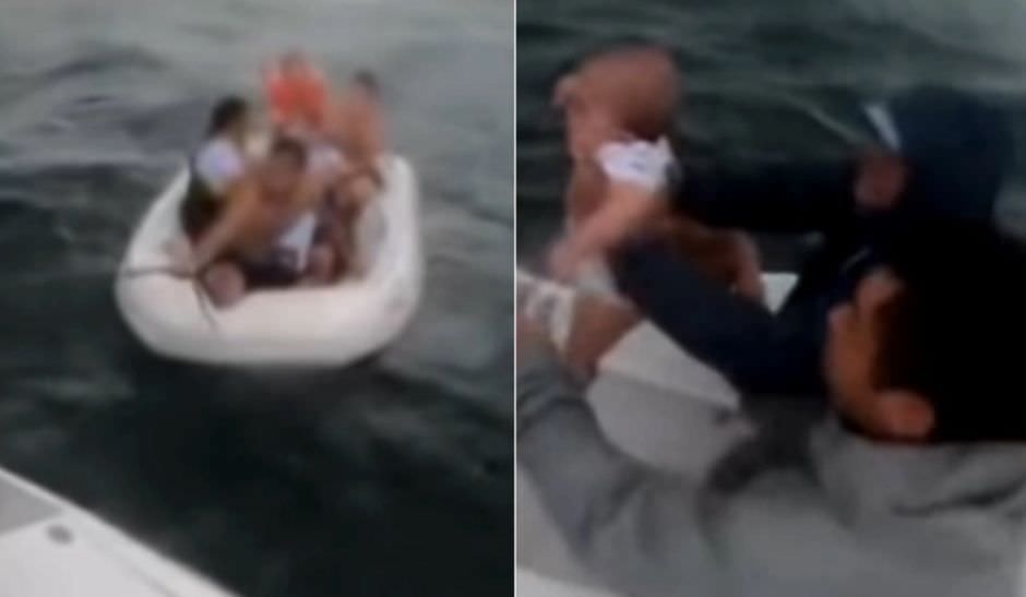 Família com bebê é resgatada de bote à deriva após naufrágio; Veja vídeo