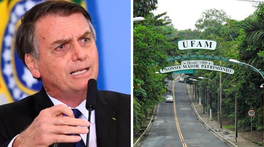 Bolsonaro publica foto de pichação na Ufam: 'P... no c... do Bozo'