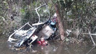 Dois corpos são encontrados em rio após queda de helicóptero no AM