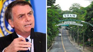 Bolsonaro publica foto de pichação na Ufam: 'P... no c... do Bozo'