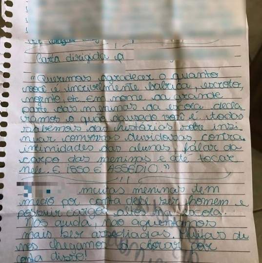 Professor acusado de abuso sexual em escola é afastado após carta viralizar