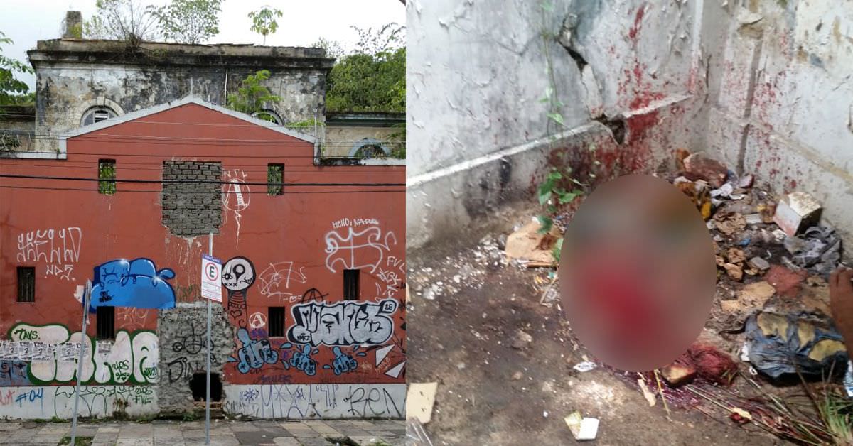 Mendigo é morto a pedradas em prédio da Santa Casa de Misericórdia
