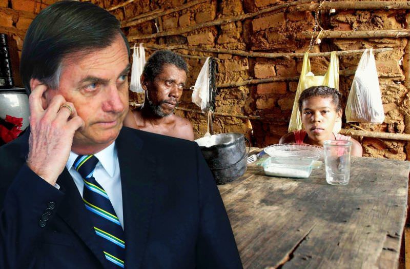 Bolsonaro nega ‘fome’, mas 15 pessoas morrem por dia de desnutrição