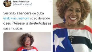 Alcione é acusada de usar bandeira de Cuba, mas era do Maranhão