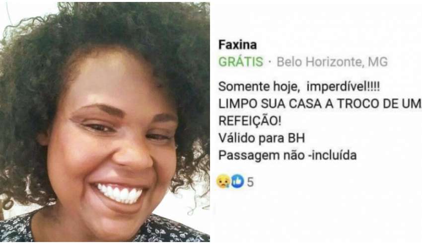 Mulher oferece faxina em troca de refeição e mobiliza internautas